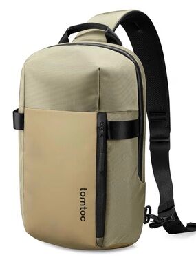 Tomtoc 7L sling bag for men/women khaki color crossbody used condition.